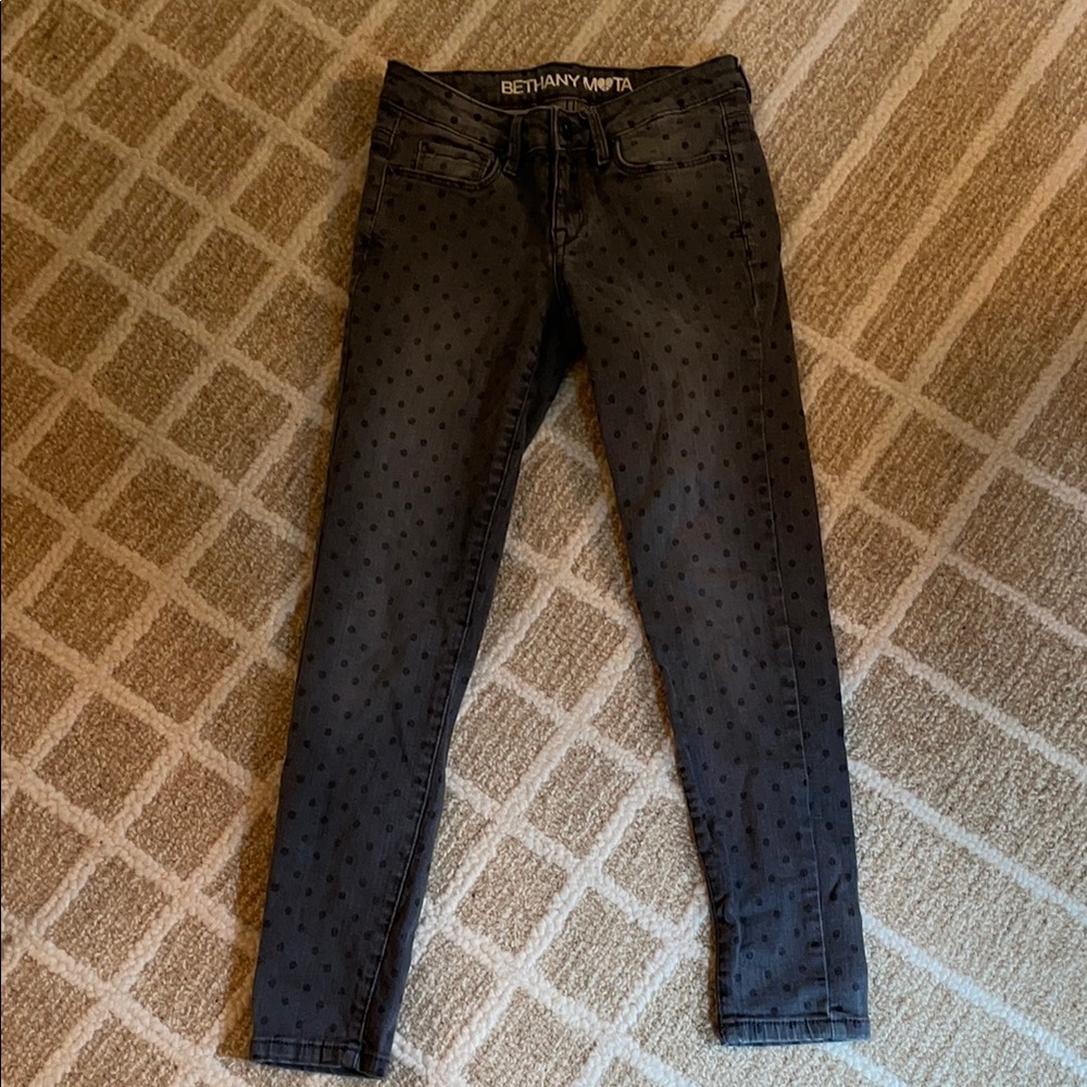 Bethany Mota Black Polka Dot Skinny Jeans - Women's